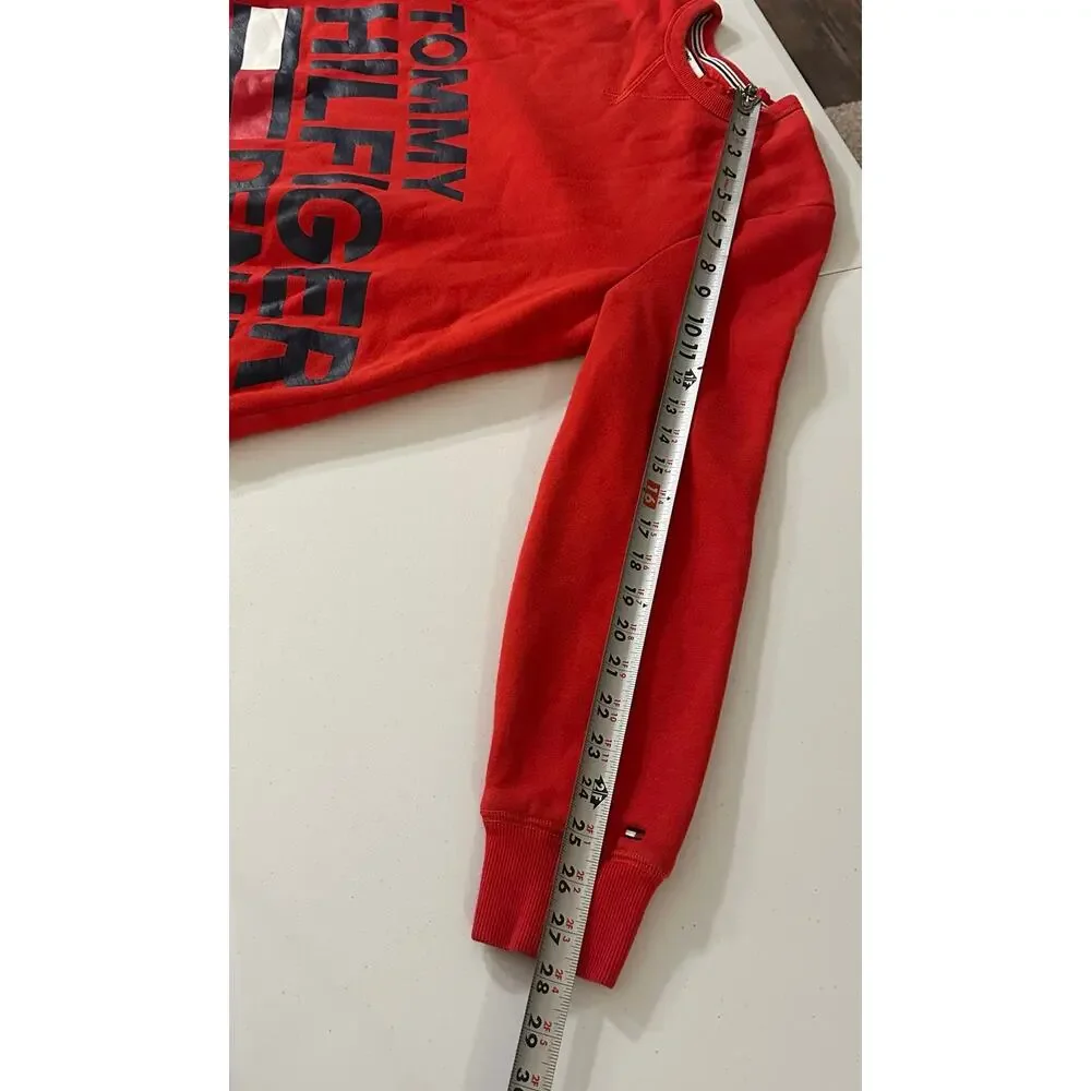 Vintage Tommy Hilfiger Denim Red/Navy Crewneck Sweatshirt- S - Picture 9 of 9